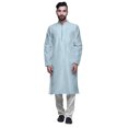 thumbnail image 1 of Atasi Modal Satin Printed Mens Kurta With Churidar Pajama Set Summer Clothing, 1 of 1