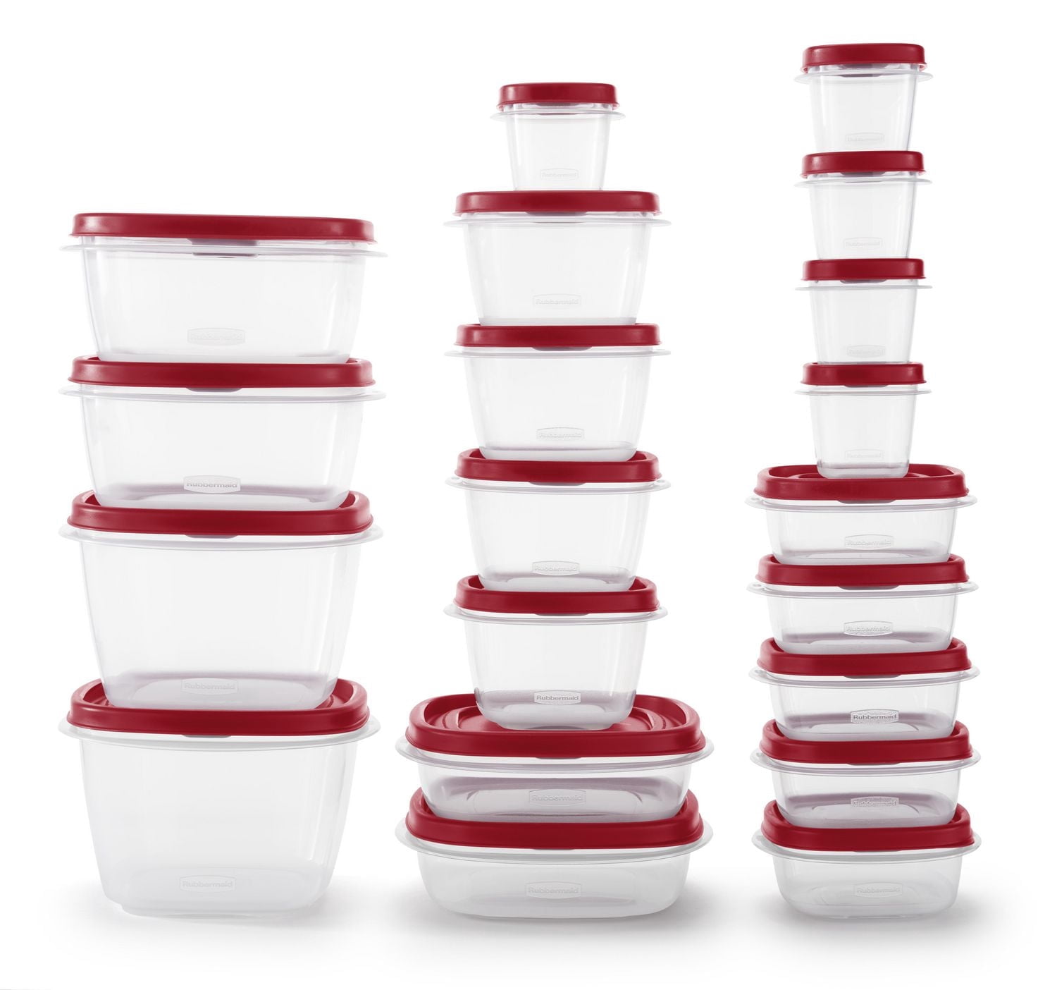 Contenants de conservation des aliments Rubbermaid avec couvercles EasyFindLids, ensemble de 40 pièces