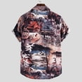 thumbnail image 3 of Chemise Décontractée pour Homme à Manches Courtes Style Hawaïen de Vacances Blouse T-shirt, 3 of 8