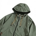 thumbnail image 4 of Maqroz Veste de Soleil pour Homme UPF 50++ à Capuche à Fermeture Éclair Intégrale Protection UV SPF Rafraîchissante Légère avec Poches Été Ajustable Séchage Rapide Veste de Sport de Piste Randonnée Pêche Plein Air Vert Armée TTG, 4 of 4