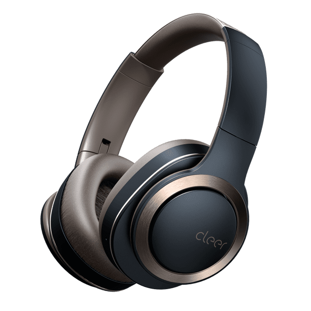 Cleer Enduro ANC Noise Cancelling Over the Ear Bluetooth Headphones with Mic, 60 Hrs Playtime, Noise Canceling, Ambient EQ Modes, Hi-Res Audio, Deep Bass, Multi-Point Connect, Bluetooth 5.0, Dark Navy