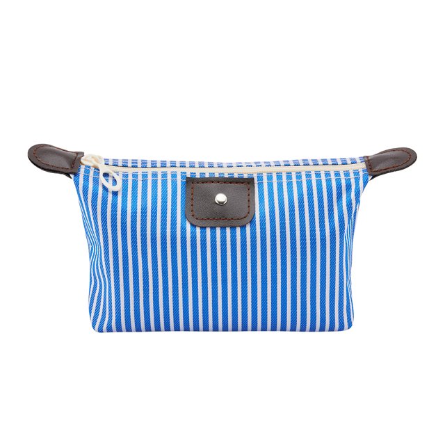 FAROOT Women Waterproof Makeup Bag, Classic Striped Cosmetic Organizer Multifunctional Pouch