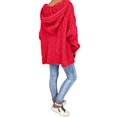 thumbnail image 3 of Pull Femmes Mode en Vrac Grande Taille Capuche de Couleur Unie Manches Longues Pull Tops, 3 of 8