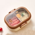 thumbnail image 1 of EGNMCR Kitchen Utensils Set, 304 Stainless Steel Insulated Lunch Box Microwave Heating Student Dedicated Office Worker Food Grade Partition Lunch Box Insulation Compartment Stainless steel lunch trunk, 1 of 9
