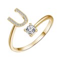 thumbnail image 1 of QIPOPIQ Clearance Rings Exquisite Fashion 26 English Alphabet Style Ring Letter Fashion Copper Ring Gifts for Her, 1 of 2