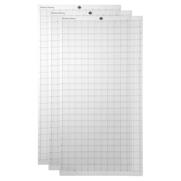 Eccomum Replacement Cutting Mat Transparent Adhesive Cricut Mat Mat with Measuring Grid 12x24 Inches for Silhouette Cameo Cricut Explore Plotter Machine 3PCS