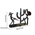 thumbnail image 3 of Metal Wine Rack Western Cowboy and Cactus Vintage Tabletop Wine Holder for Kitchen Bar Home Decor, 3 of 7