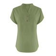 thumbnail image 4 of T-Shirts Femmes Lot Mode Décontractée Col en V Manches Courtes Haut T-Shirt - Hontri, 4 of 5
