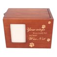 thumbnail image 3 of Pet Urns, Photo Frame Wood Carved Text Pet Ashes Casket  For Friends, 3 of 8