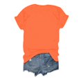 thumbnail image 3 of TSADFHJI T-Shirt Surdimensionné Femme T-Shirt Femme Col Rond à Lettres Imprimées Manches Courtes Col Rond T-Shirt Haut TG Orange, 3 of 3