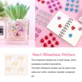 thumbnail image 3 of Heart Rhinestone Stickers Acrylic Crystal Gems Multipurpose Decorative Handheld Clothes Scrapbooking DIY Crafts Necklace White Pearl, 3 of 6