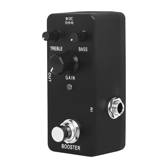 braveheart Effets de Guitare Électrique Portable 9V DC GAIN Noir Pédale Compacte Booster Haute