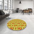 thumbnail image 4 of Ahgly Company Machine Washable Indoor Rectangle Transitional Banana Yellow Area Rugs, 2' x 3', 4 of 7