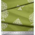thumbnail image 2 of Soimoi Polyester Crepe Fabric Dot,Leaves & Floral Block Print Fabric by The Yard 42 Inch Wide, 2 of 3