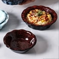 thumbnail image 2 of Qeeadeea Small Round Baking Dish Set Of 2, Colorful Ceramic Casserole Dish, Round Ceramic Pie Plate-red-14cm, 2 of 7