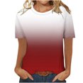 thumbnail image 2 of Jovati Blouse Décontractée à Manches Courtes et Col Rond Imprimée pour Femmes, Mélange de Coton, Tissu Extensible Doux, Tenue d'Été, Longueur Régulière, Style à Enfiler, 2 of 6
