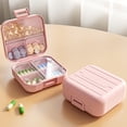 thumbnail image 1 of EGNMCR Daily Organizer 7 Compartments Portable Proof Small Case For Pocket Purse Travel Box Portable Vitamin Fish Oil Container material compartment storage, 1 of 6