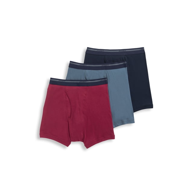 Jockey Men's 100% Cotton Lightweight Classic 5" Boxer Brief - 3 Pack
