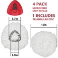thumbnail image 3 of SURJDE Spin Mop Replacement Head-4 Pack EasyWring Mop Refills with Base Compatible with Vileda Triangle Spin Mop, Microfiber Mop Replace Head Easy Cleaning Floor Head Mop for Floor Cleaning, 3 of 7