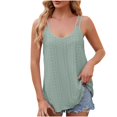 thumbnail image 5 of Babysbule Camisole à Bretelles Spaghetti pour Femmes, Mode, Manches Courtes, Ajourée, Respirante, Col Rond, Débardeurs Fluides pour Femmes, 5 of 5