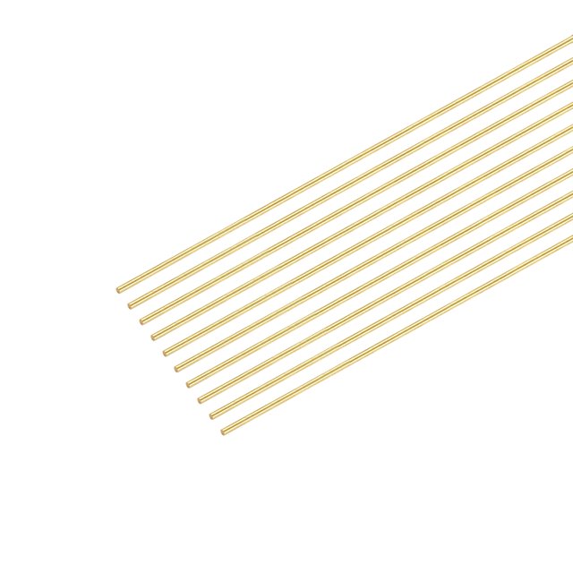 Unique Bargains 0.4mm x 200mm,Brass Round Wire,Assorted Half Hard Wire for Jewelry Making,10Pack