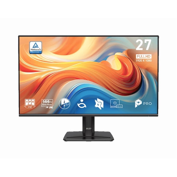 MSI 27" 1920 x 1080 (FHD) 144Hz IPS Monitor Tilt adjustable HDR Ready with Speaker (PRO MP271 E14A)