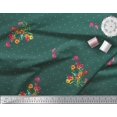 thumbnail image 2 of Soimoi Polyester Crepe Fabric Dot,Leaves & Periwinkle Floral Printed Fabric 1 Yard 42 Inch Wide, 2 of 3