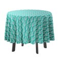 thumbnail image 1 of Vargottam Indoor/OutdoorRoundTablecloth 58 InchRoundTablecloth Waterproof PatioTableCloths,Spring/SummerTableCovers For Backyard CircularTable/Bbqs/Picnic -Turquoise Blue, 1 of 8