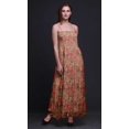 thumbnail image 2 of Bimba Robe Soleil de Plage pour Femmes à Imprimé de Feuilles de Bleuet, Corsage Smocké - XX-Grand, 2 of 7