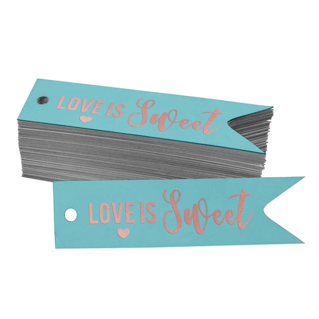 Inkdotpot Rose Gold Foil Paper Hang Tags Love Is Sweet Wedding Favor Tags 50 Pieces