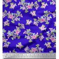 thumbnail image 1 of Soimoi Tissu Popeline de Coton Feuilles & Roses Imprimé Floral 1 Yard 42 Pouces de Large, 1 of 3