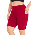 thumbnail image 4 of Wlynlyn Plus Size Biker Shorts for Women High Waisted Compression Yoga Tights Quick Dry Workout Shorts, 4 of 6