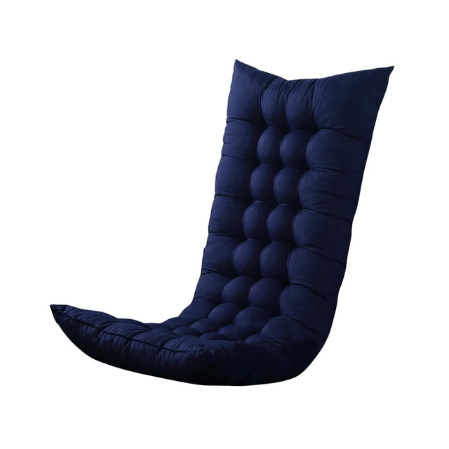 Waterproof Memory Foam Chaise Lounge Cushion with Ties for Indoor/Outdoor Use