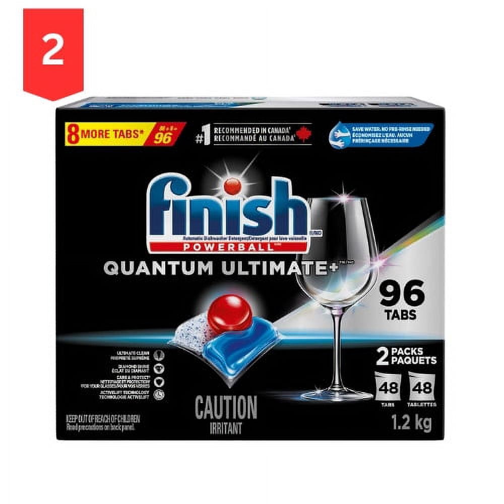 Finish Quantum Ultimate+ Dishwasher Detergent, 96 Tablets - 2 Pack
