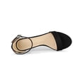 thumbnail image 4 of BLISSFUL STEP Sandales à Petits Talons pour Femmes à Brides, Bout Ouvert, Cheville, Noir 7, 4 of 7