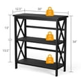 thumbnail image 2 of Costway 3-Tier Bookshelf Wooden Open Storage Bookcase for Home Office Black, 2 of 10
