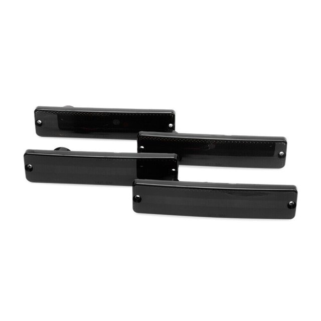 for Jeep Cherokee CJ5/6/7 J10/20 Pickup Front and Rear LED Side Marker Lights Smoked -