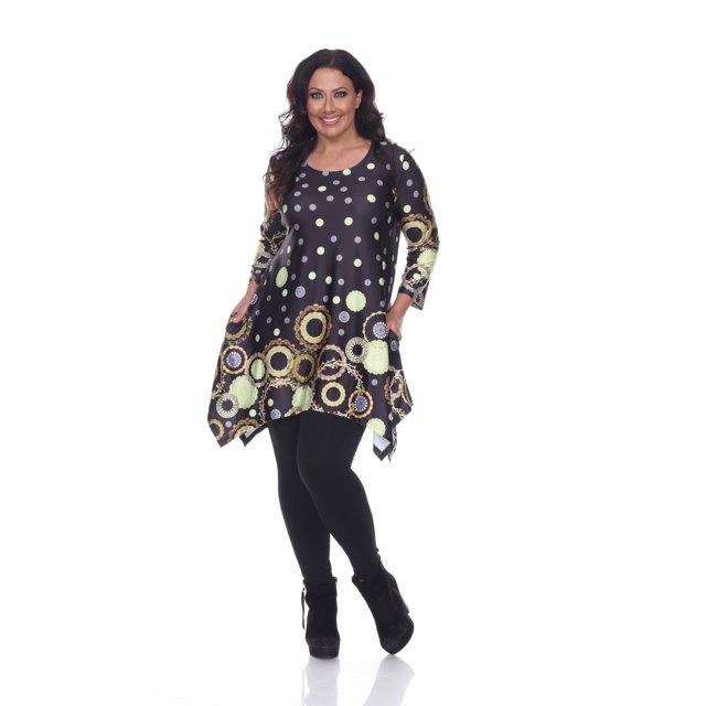 White Mark Tunique pour Femmes à Manches 3/4 en Jersey