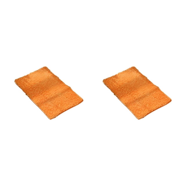 mmirethe Polyester Soft Chenille Rug - Prompt And Strong Absorption No Shedding Soft Texture Absorbent Orange 40cm*60cm 2Set