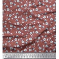 thumbnail image 1 of Soimoi polyester Crepe Fabric Leaves & Magnolia Floral Print Sewing Fabric Yard 52 Inch Wide, 1 of 5