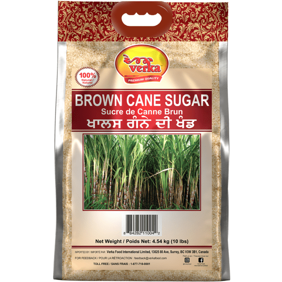 Verka Brown Cane Sugar - 10LB