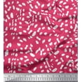 thumbnail image 1 of Soimoi Pink Poly Georgette Fabric Cow Animal Skin Printed Fabric 1 Yard 52 Inch Wide, 1 of 3