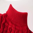 thumbnail image 3 of RXIRUCGD Mode Fille et Garçon Chandail Décontracté à Manches Longues Col Roulé Épais (Rouge, Taille : 8 Ans), 3 of 7