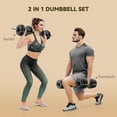 thumbnail image 4 of Soozier Adjustable Barbell & Dumbbells Set with Non-slip Handles, 66LBS, 4 of 10