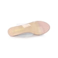 thumbnail image 4 of BLISSFUL STEP Women's Clear Slide Stiletto Heels Open Toe Slip On Sandals Beige 11, 4 of 8