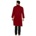 thumbnail image 4 of Atasi Indian Solid Kurta Pajama Set For MensMandarin Collar Casual Long-Wear Kurta, 4 of 7