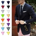 thumbnail image 2 of YOPTOP Men‘s Satin Solid Plain Color Handkerchief Hanky Pocket Square for Wedding Party,navyblue, 2 of 11
