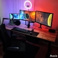 thumbnail image 4 of Desky Dual Softwood Sit Stand Desk - Acacia / 72 x 30 Inches / Space Grey, 4 of 10