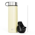 thumbnail image 1 of Costway Bouteille d'Eau Isolée à Double Paroi 22 oz en Acier Inoxydable avec 2 Couvercles et Paille, 1 of 10