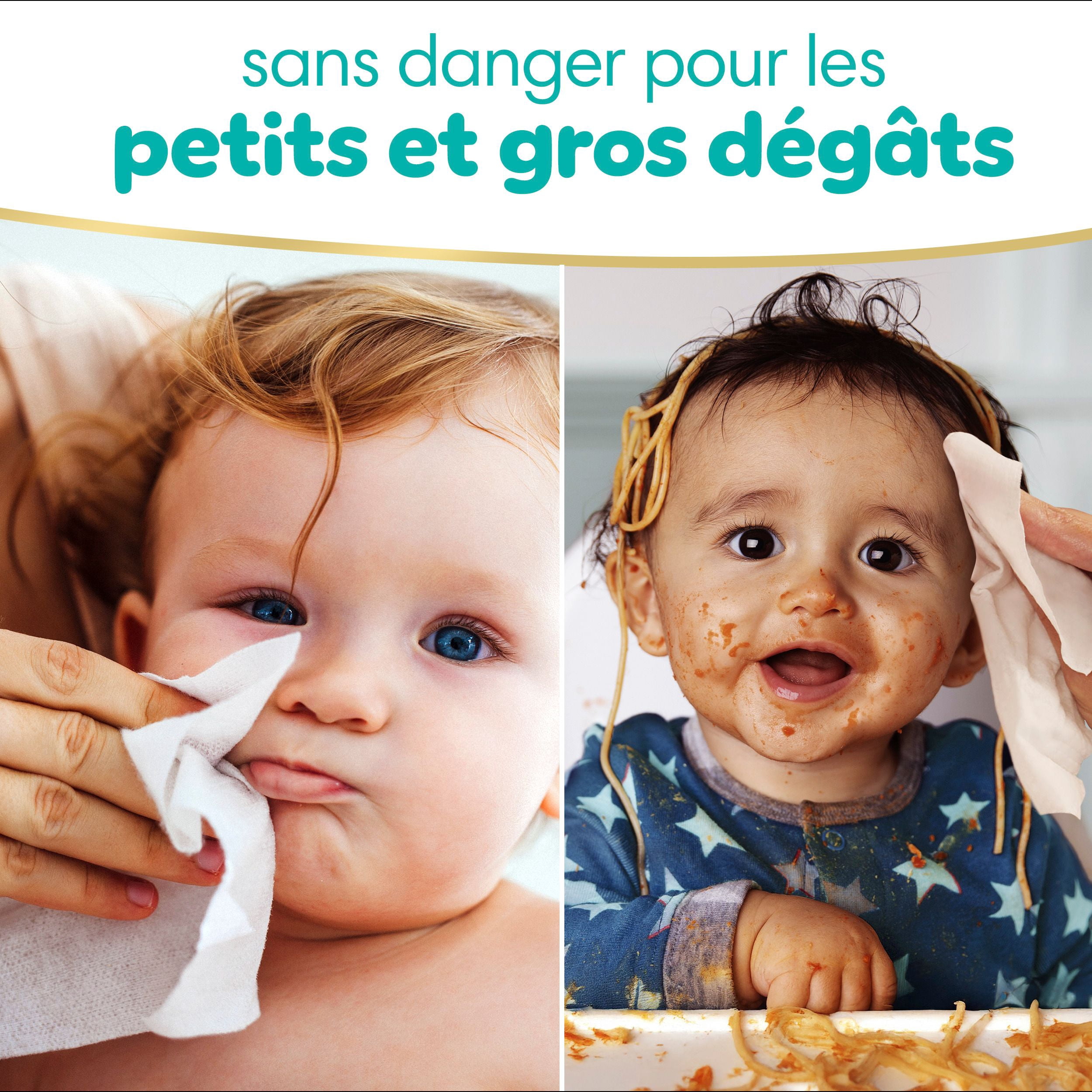 Lingettes pour bébés Pampers Sensitive, éprouvées en clinique, sans parfum, à base d’eau et hypoallergéniques, 168 lingettes pour bébés au total (2X emballages rabattables)